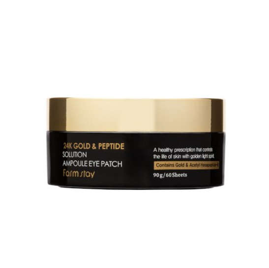 FARMSTAY 24K Gold & Peptide Solution Ampoule Eye Patch