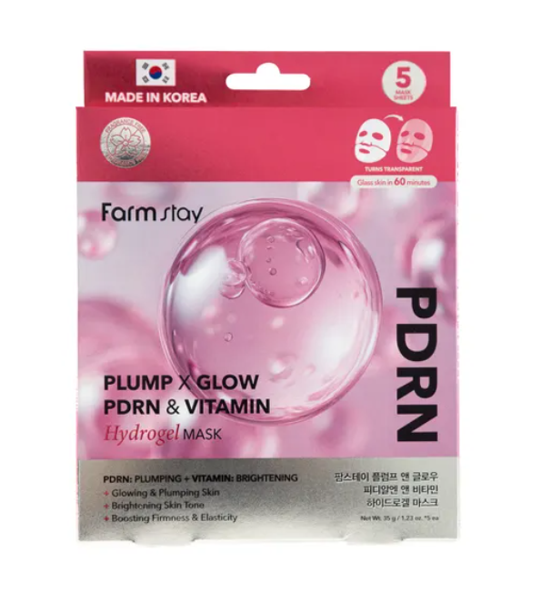 FARMSTAY Plump X Glow PDRN & Vitamin Hydrogel Mask