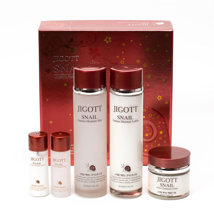 JIGOTT Snail Essence Moisture Skin Care 3SET